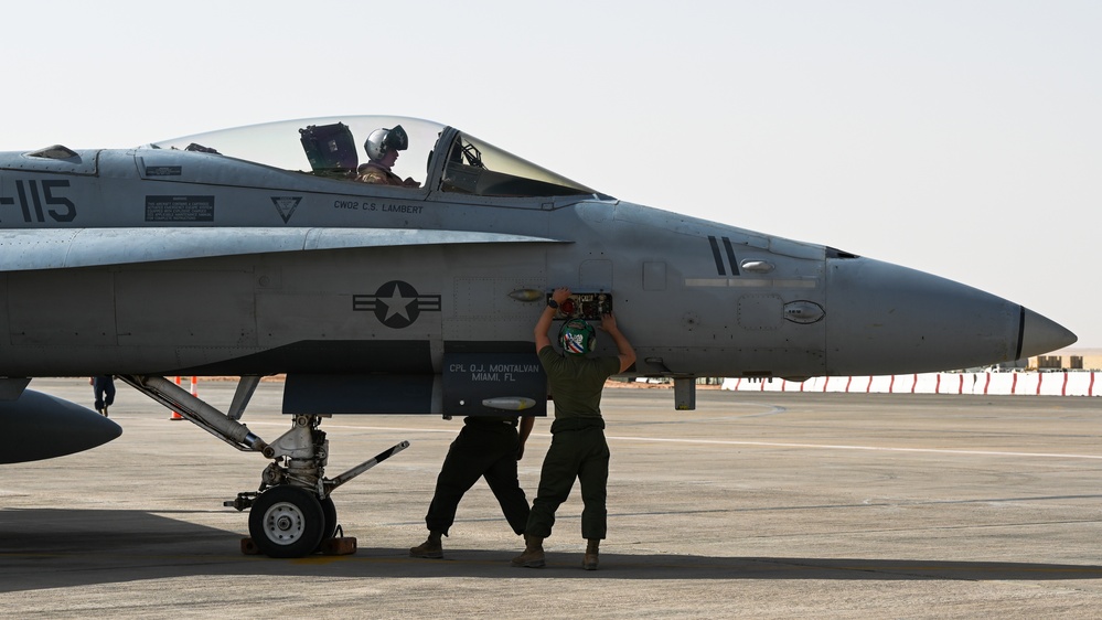 U.S. Marines, F/A-18s redeploy from PSAB