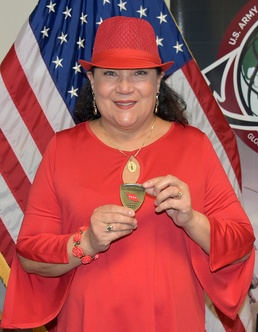 Boyle with AMC coin