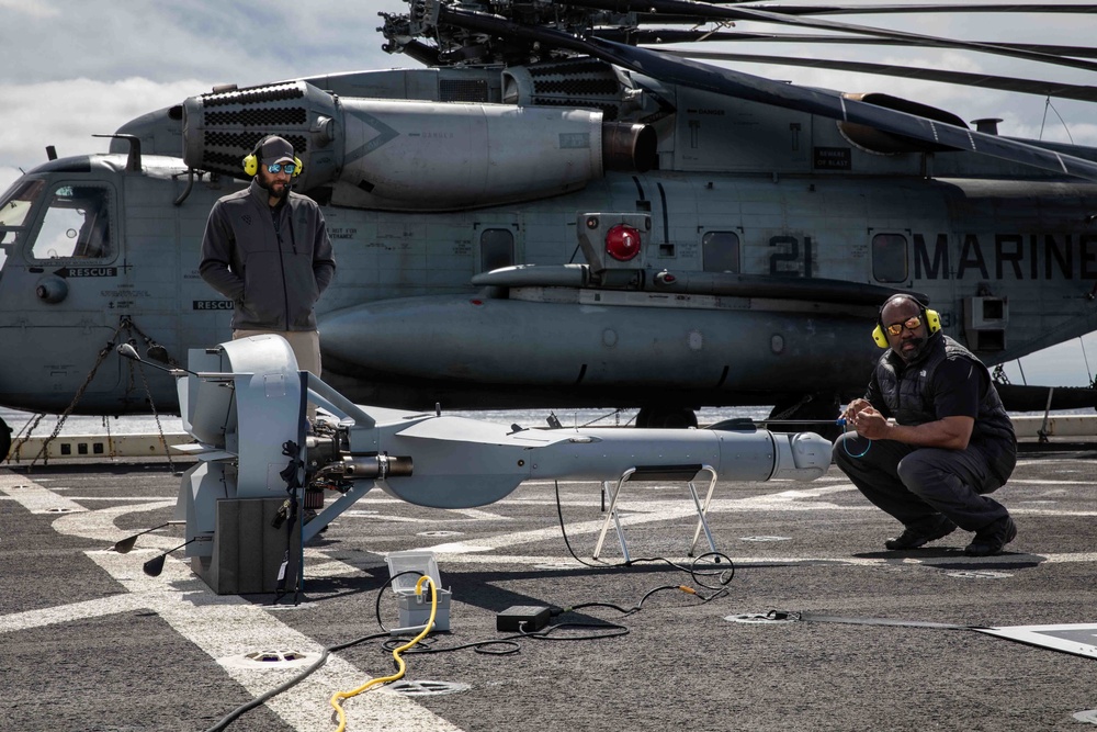 USS Arlington Conducts V-BAT Operations