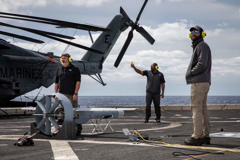 USS Arlington Conducts V-BAT Operations