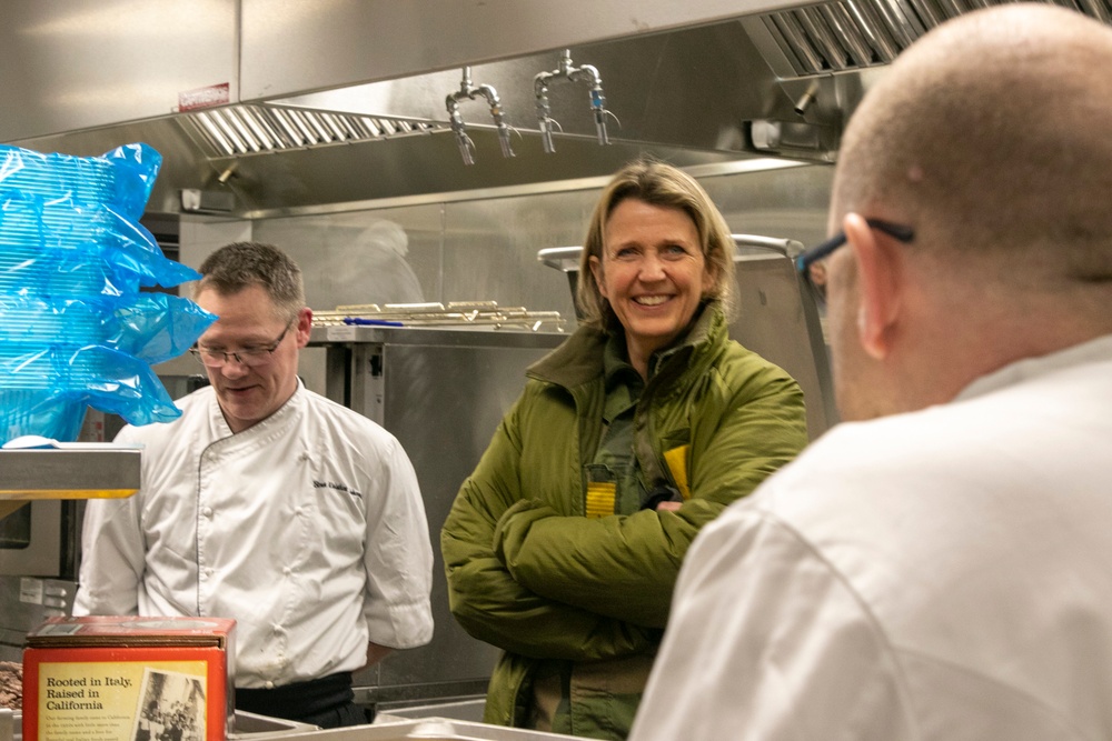 Norwegian Chefs prepare for meal at Camp Ripley