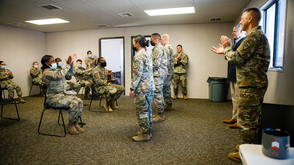 Honorary commander introduces himself to troops