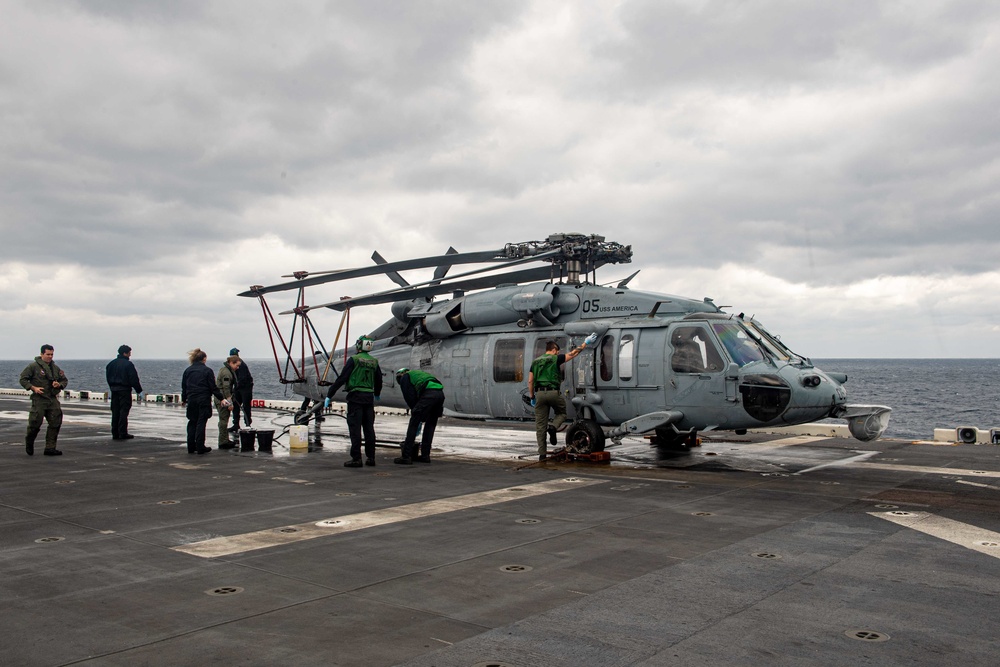 USS America (LHA 6) Conducts Daily Operations