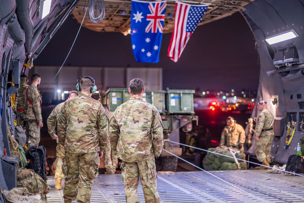 Travis AFB Airmen perform a MSTT mission from Australia to Japan