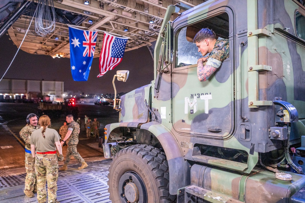 Travis AFB Airmen perform a MSTT mission from Australia to Japan