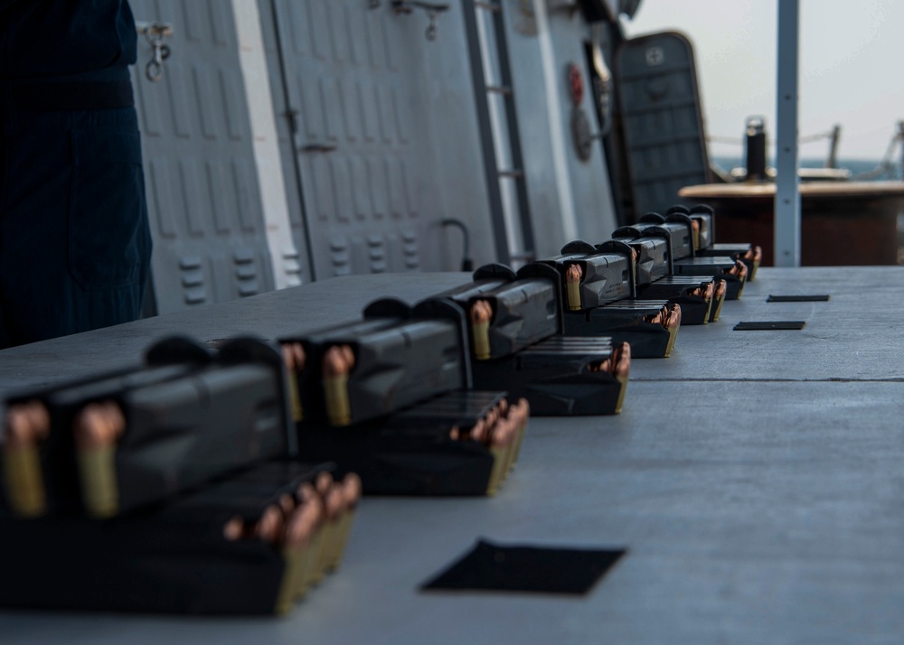 Gridley conducts a small arms live-fire exercise