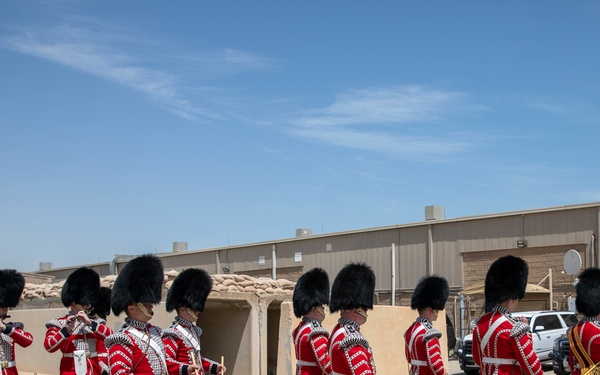 1st Battalion Welsh Guards Corps of Drums Perform in Kuwait