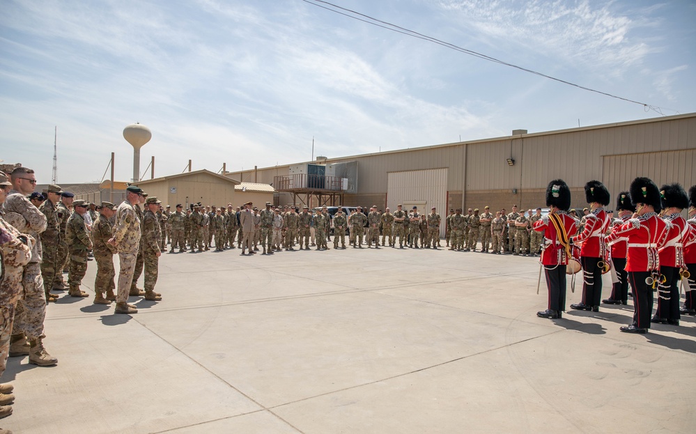 1st Battalion Welsh Guards Corps of Drums Perform in Kuwait