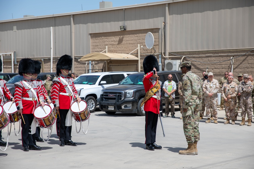 1st Battalion Welsh Guards Corps of Drums Perform in Kuwait