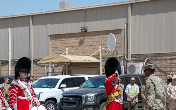 1st Battalion Welsh Guards Corps of Drums Perform in Kuwait