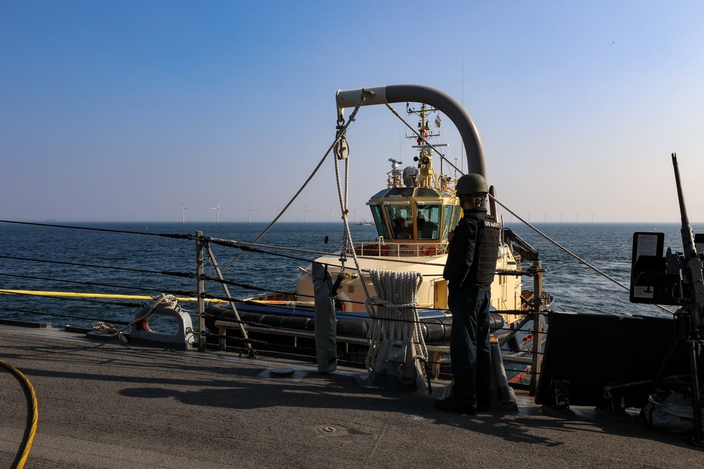 USS The Sullivans – Departing Copenhagen
