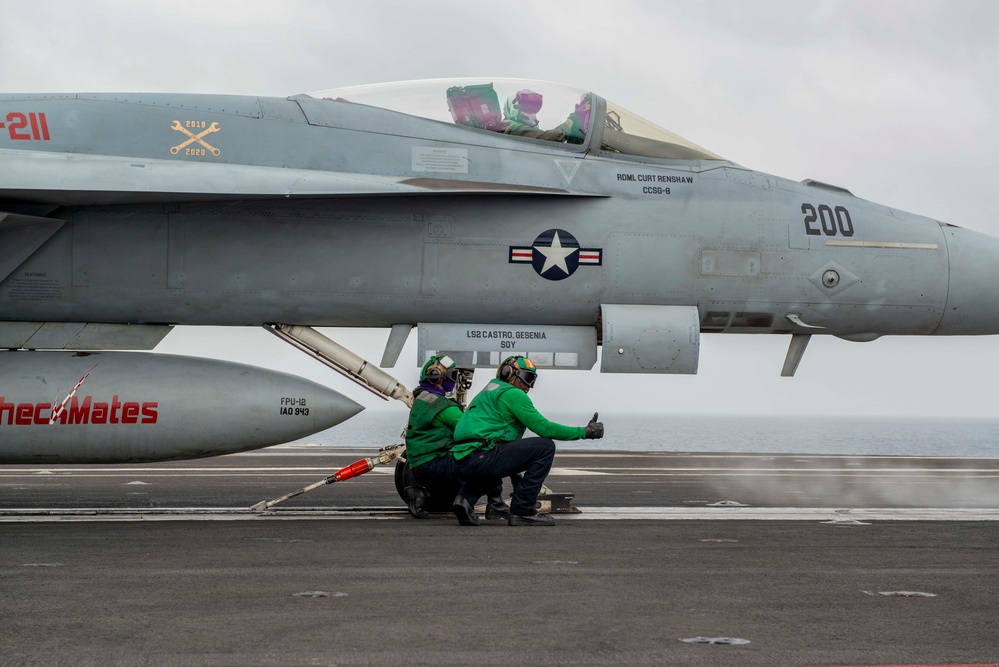 The Harry S. Truman Carrier Strike Group is on a scheduled deployment in the U.S. Sixth Fleet area of operations in support of naval operations to maintain maritime stability and security.