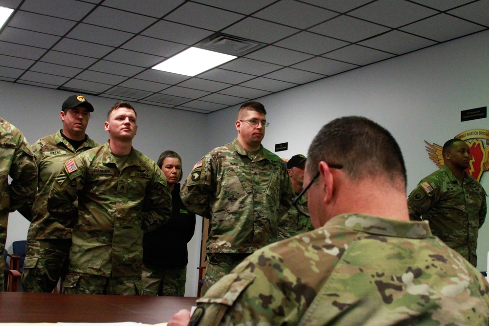 ALC Students compete in the Commandants Inspection