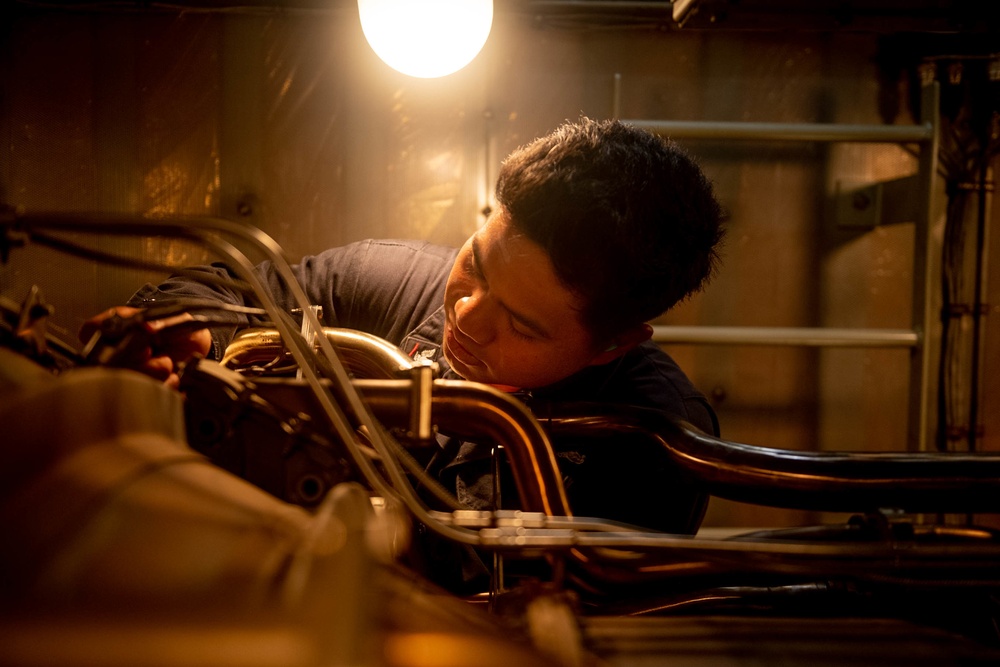 Spruance Conducts Maintenance