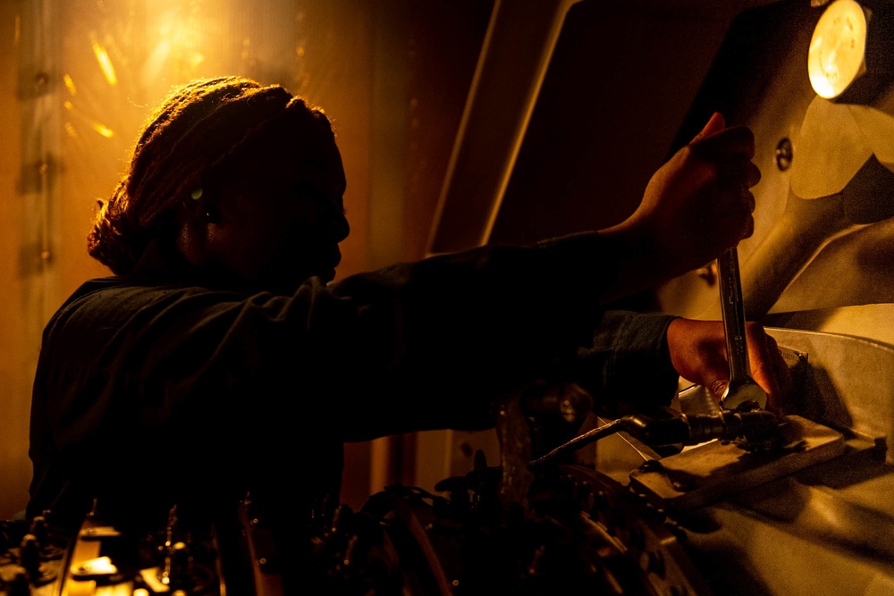 Spruance Conducts Maintenance