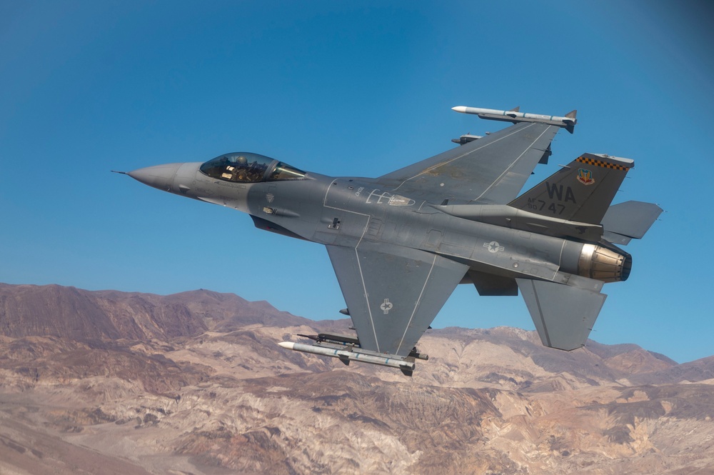 The 64th Aggressor Squadron performs routine training mission