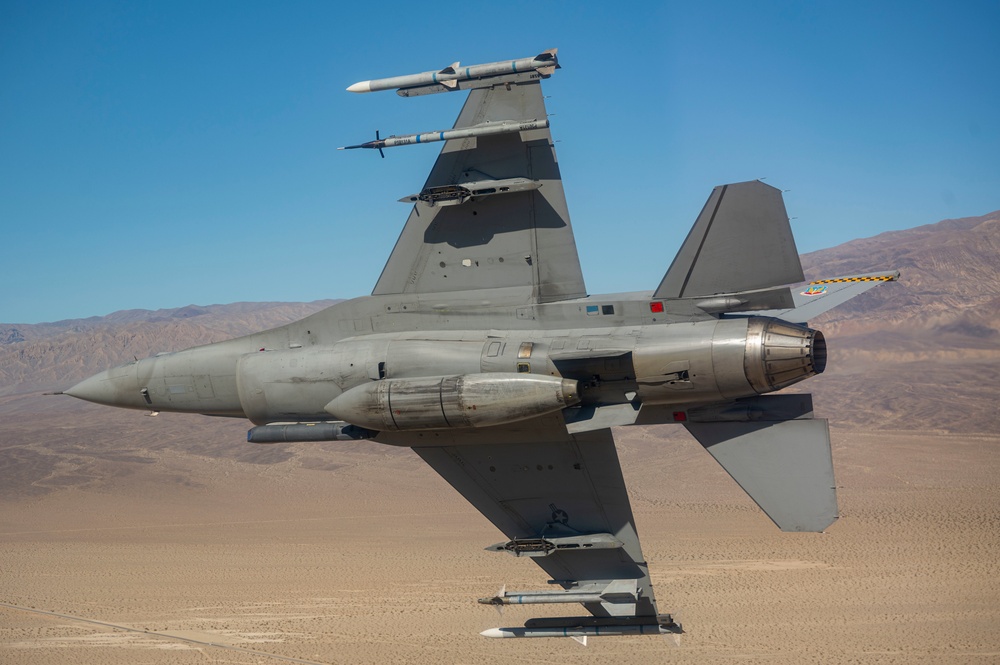 The 64th Aggressor Squadron performs routine training mission