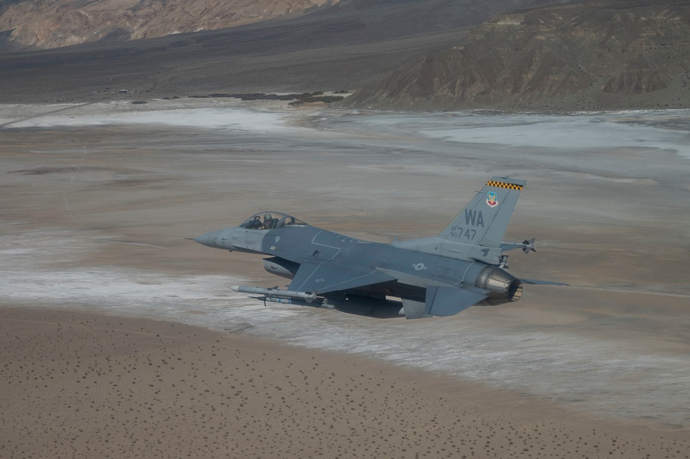 The 64th Aggressor Squadron performs routine training mission