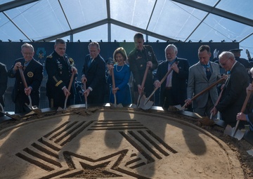 United States Air Force Band of the West performs at the National Medal of Honor Museum groundbreaking ceremony