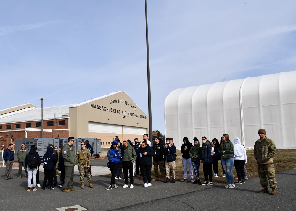 104th Fighter Wing Hosts Chicopee High School JROTC