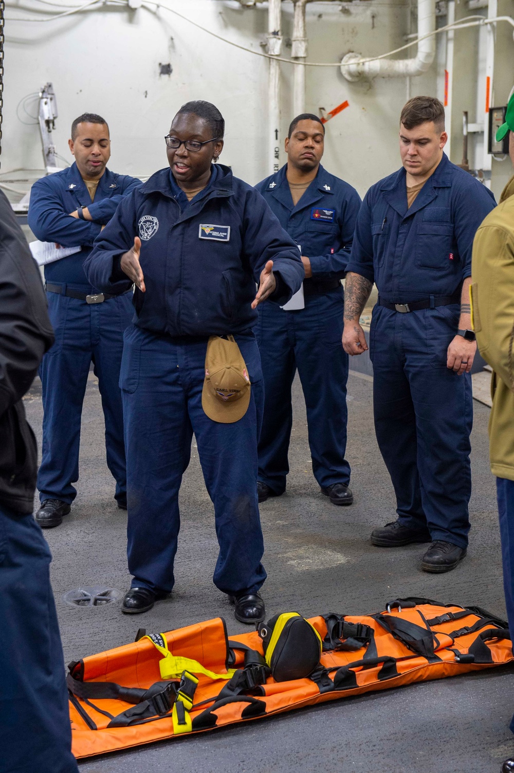 USS Carl Vinson (CVN 70) Sailors Conduct Stretcher Bearer Class