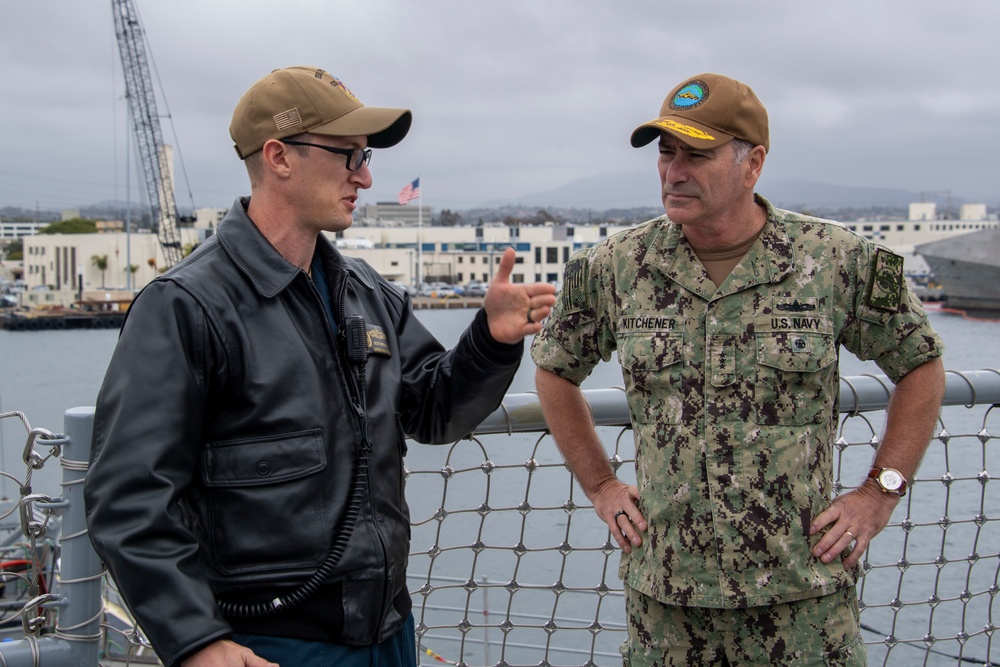 Vice Adm. Kitchener Visits USS Princeton