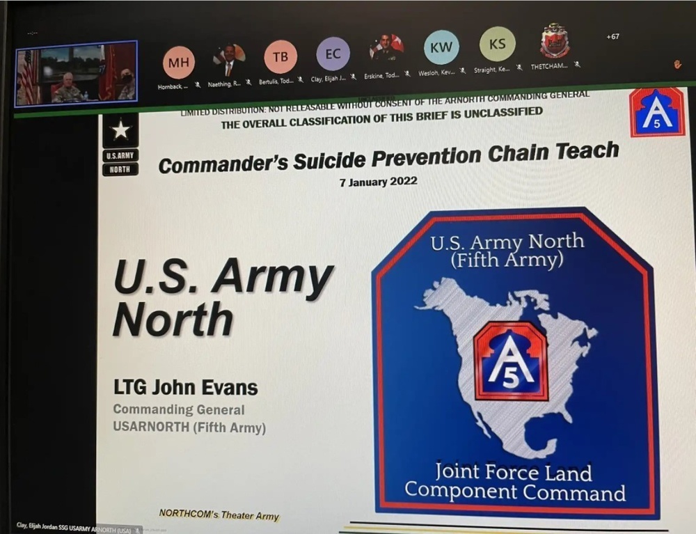 U.S. Army North conducts suicide prevention chain teach