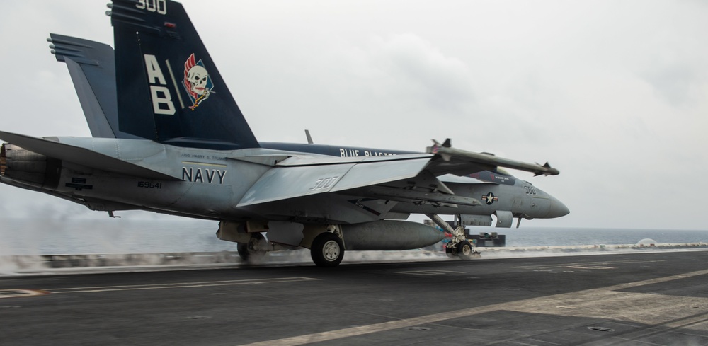 The Harry S. Truman Carrier Strike Group is on a scheduled deployment in the U.S. Sixth Fleet area of operations in support of naval operations to maintain maritime stability and security.