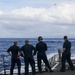 Sailors Watch Helicopter