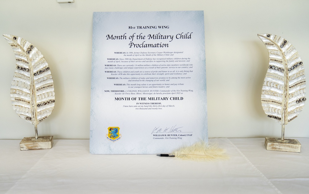 Month of the Military Child proclamation