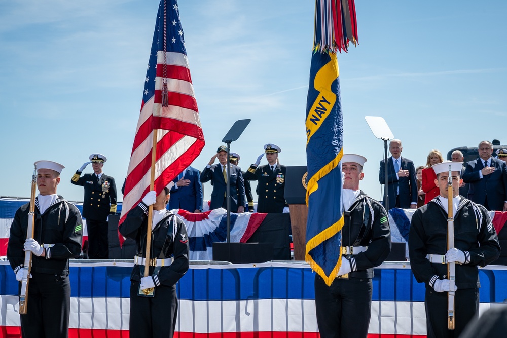 SECNAV attends USS Delaware Commissioning Ceremony