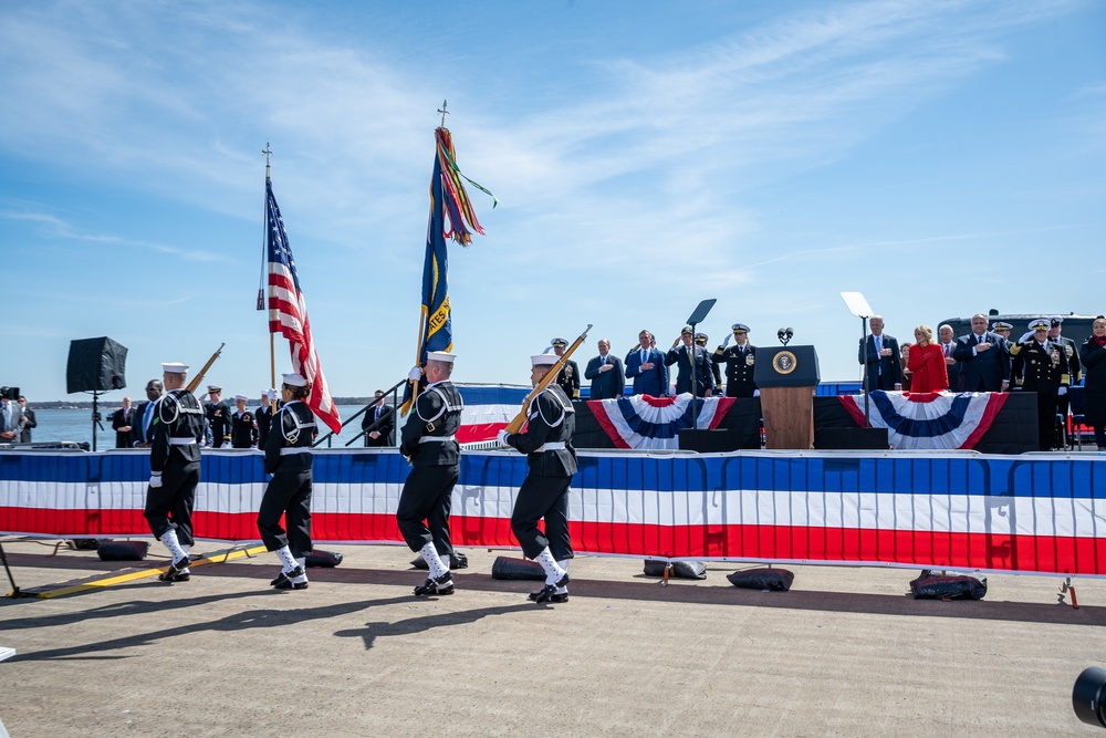 SECNAV attends USS Delaware Commissioning Ceremony