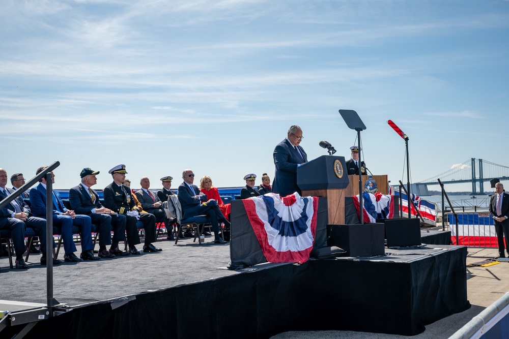 SECNAV attends USS Delaware Commissioning Ceremony