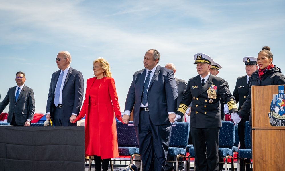 SECNAV attends USS Delaware Commissioning Ceremony