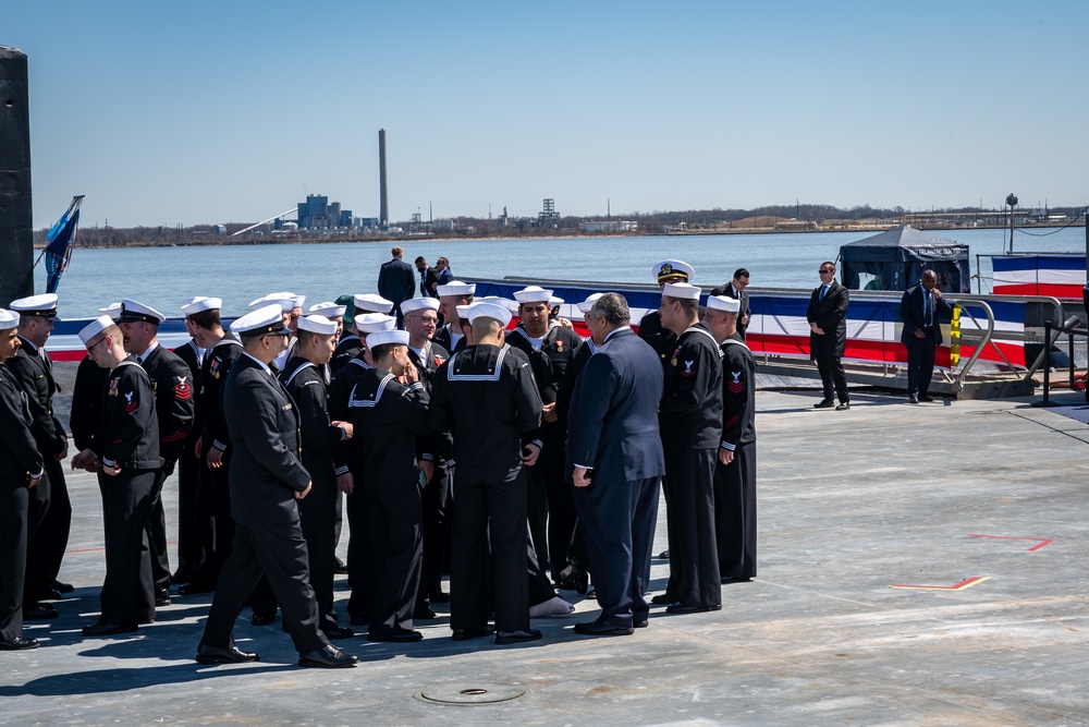 SECNAV attends USS Delaware Commissioning Ceremony