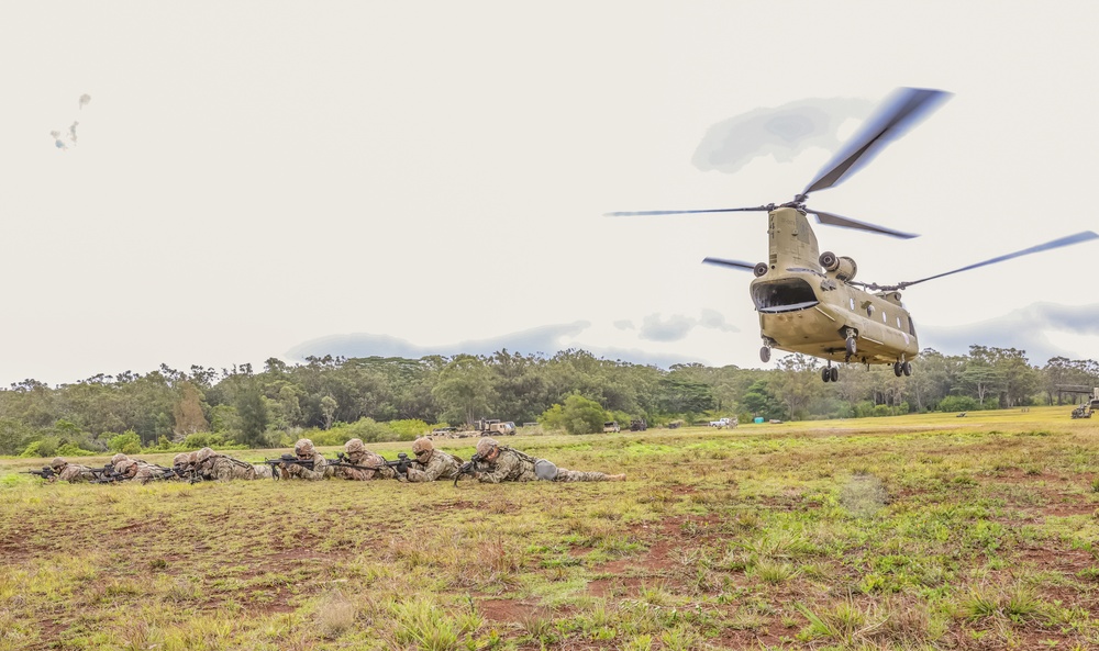 HIARNG aviation conducts sling load operations with field artillery