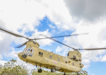 HIARNG aviation conducts sling load operations with field artillery
