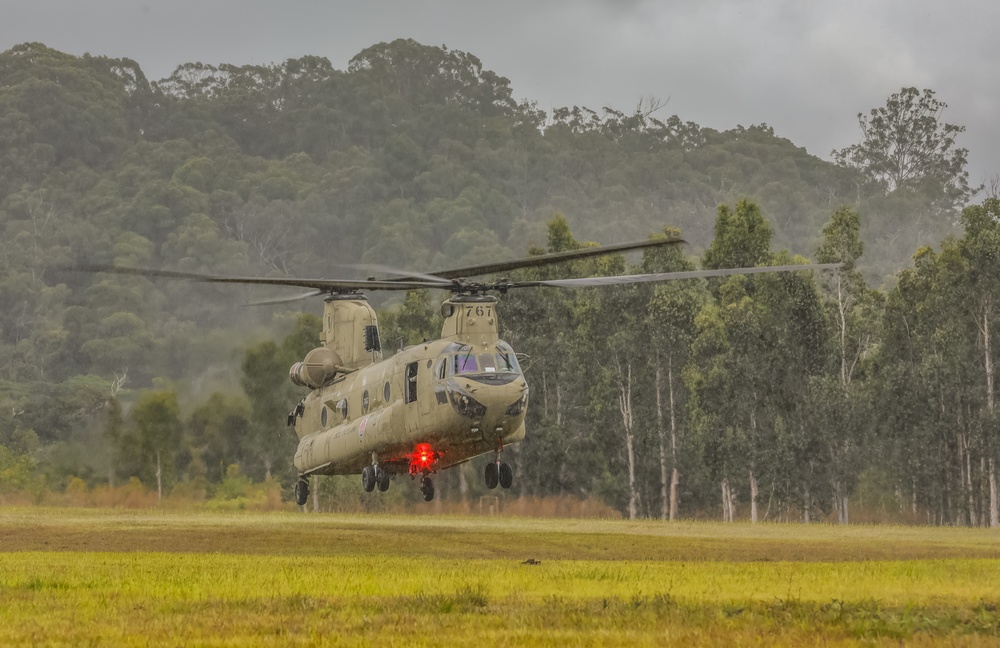 HIARNG aviation conducts sling load operations with field artillery