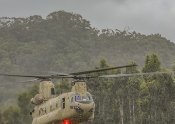 HIARNG aviation conducts sling load operations with field artillery