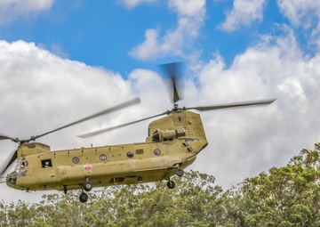 HIARNG aviation conducts sling load operations with field artillery