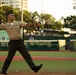 MCBH CO throws first pitch for U of H baseball game