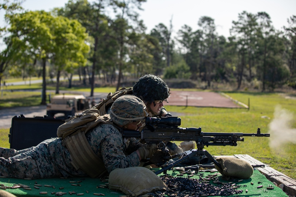 Atlantic Dragon | Marines with 3rd Marine Logistics Group conduct machine gun range