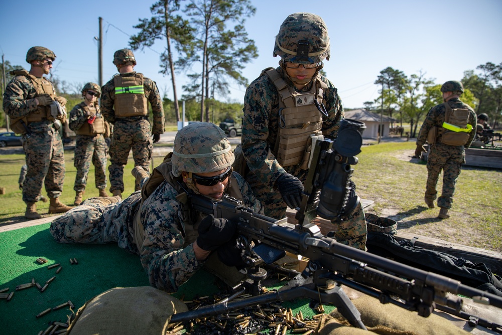 Atlantic Dragon | Marines with 3rd Marine Logistics Group conduct machine gun range