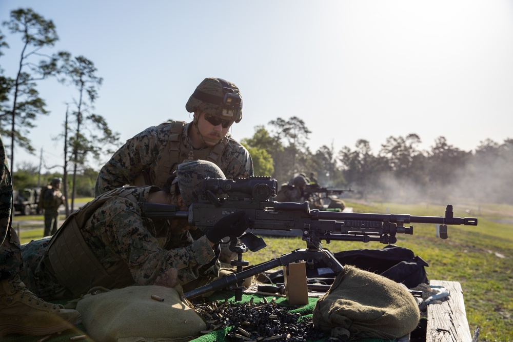 Atlantic Dragon | Marines with 3rd Marine Logistics Group conduct machine gun range