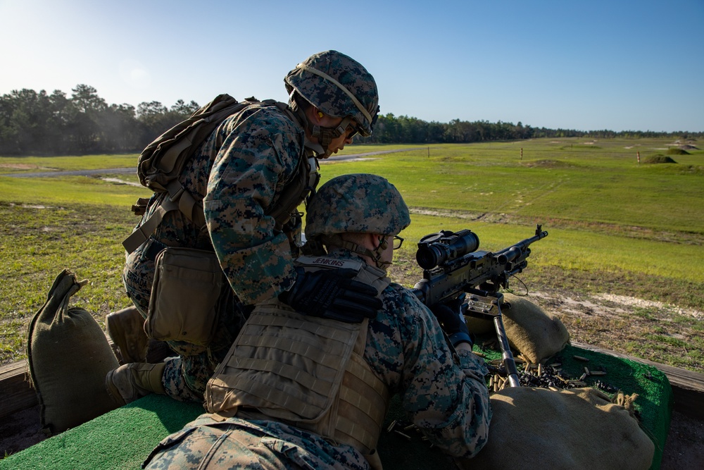 Atlantic Dragon | Marines with 3rd Marine Logistics Group conduct machine gun range