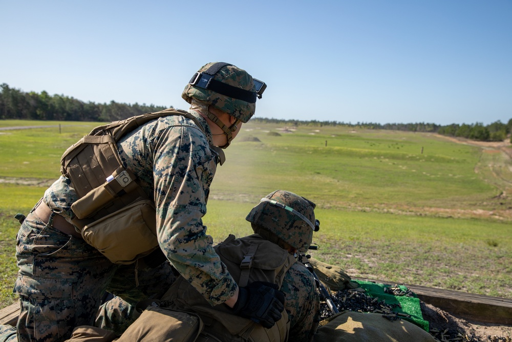 Atlantic Dragon | Marines with 3rd Marine Logistics Group conduct machine gun range