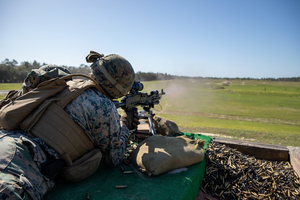 Atlantic Dragon | Marines with 3rd Marine Logistics Group conduct machine gun range