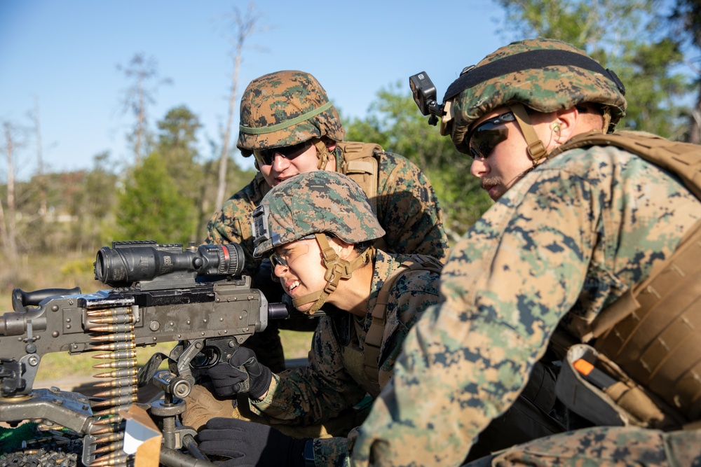 Atlantic Dragon | Marines with 3rd Marine Logistics Group conduct machine gun range