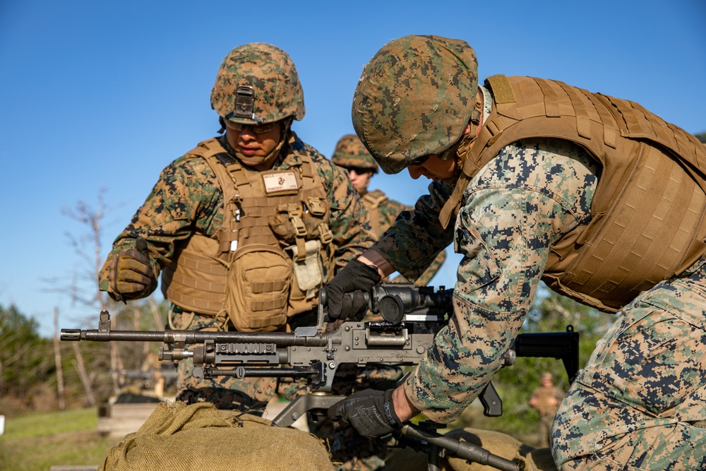 Atlantic Dragon | Marines with 3rd Marine Logistics Group conduct machine gun range