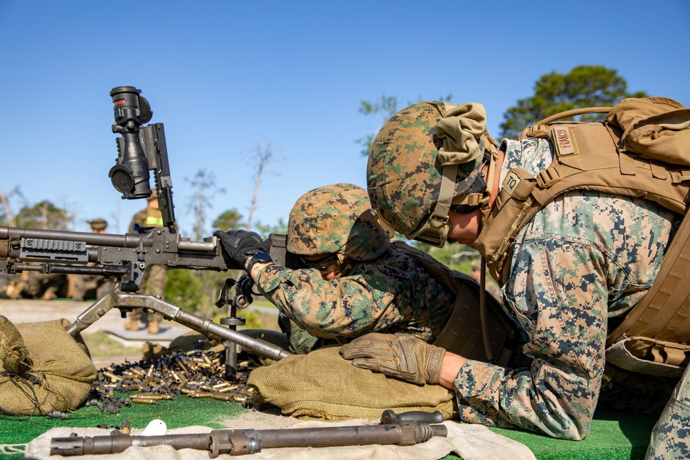 Atlantic Dragon | Marines with 3rd Marine Logistics Group conduct machine gun range